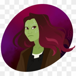 “wanted To Draw Gamora So Here's A Quick Gamora Doodle - Cartoon, HD Png Download
