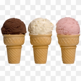 Icecream Vanilla Chocolate Strawberry - Ice Cream Basic Flavors, HD Png Download