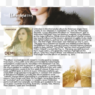 Wihnys6 - Demi Lovato Unbroken Ad, HD Png Download