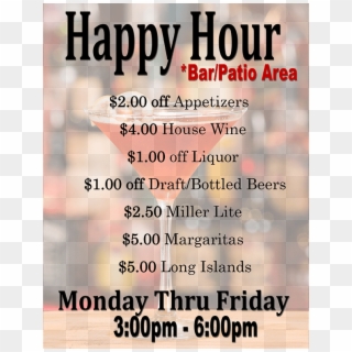 Happy Hour Specials - Poster, HD Png Download