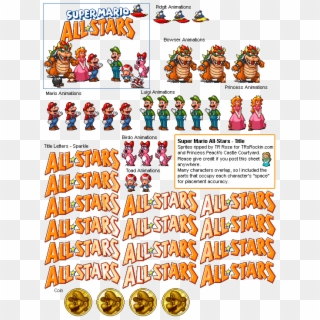 Allstars - Super Mario All Stars Title, HD Png Download