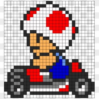 Mario Kart Toad Perler Bead Pattern / Bead Sprite - Mario Kart Fuse Beads, HD Png Download