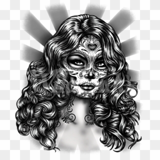 Dia De Los Muertos Girl - Dia De Los Muertos Girl Drawing, HD Png Download