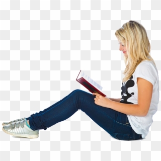 Reading Png - Sitting And Reading Png, Transparent Png