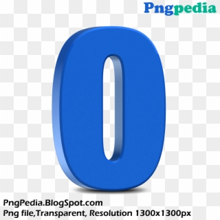 Blue 3d Numbers Set Zero - Red Number 0, HD Png Download