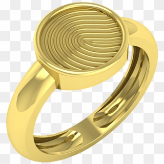 Engraved Fingerprint Ring - Engagement Ring, HD Png Download