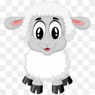 Lamb Clipart Sleepy Sheep - Baby Sheep Cartoon, HD Png Download