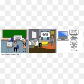 School Computers - Cartoon, HD Png Download