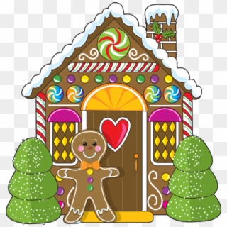 Gingerbread House Clipart Free At Getdrawings - Gingerbread House Free Clip Art, HD Png Download