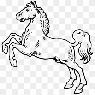 Small - Clip Art Black And White Horse, HD Png Download