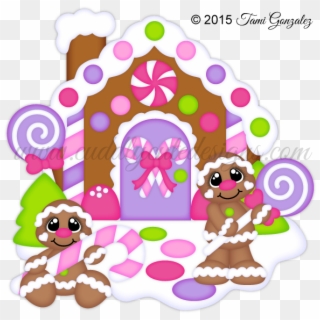 Christmas Vector Transparent Stock - Pink Gingerbread House Clipart, HD Png Download