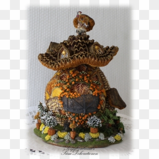 Gingerbread House - Mushroom Cottage - Statue, HD Png Download