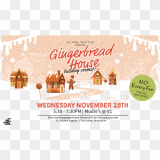 Gingerbread House Building Contest - Illustration, HD Png Download