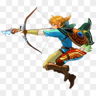 Link, Tloz - Botw - Botw Bow And Arrow, HD Png Download