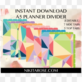 A5 Dividers - Printable Divider Designs, HD Png Download