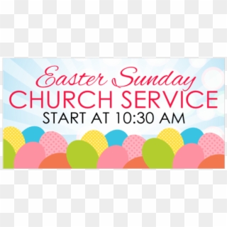 Easter Sunday Church Service Vinyl Banner - Design, HD Png Download