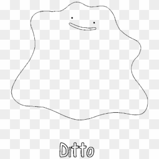 Ditto Pokemon Coloring Page - Line Art, HD Png Download