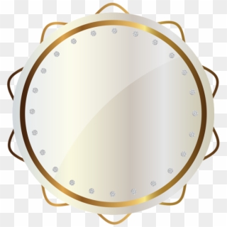 Black And White Arched Crown Clipart - White And Gold Seal Png, Transparent Png