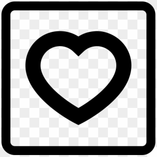 Love Symbol Of A Heart Outline In A Square Comments - Corazon En Un Cuadrado, HD Png Download
