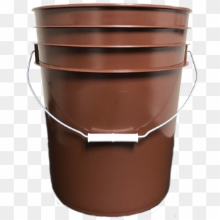 5 Gallon Round Plastic Bucket Brown - Brown Bucket, HD Png Download