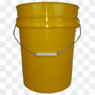 25 Gallon Plastic Bucket Yellow - Plastic, HD Png Download