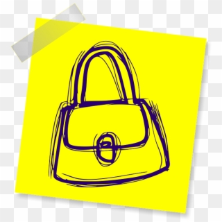 Purse, Fashion, Woman, Female, Handbag, Bag, Sign, - Black And White Purse Clipart, HD Png Download