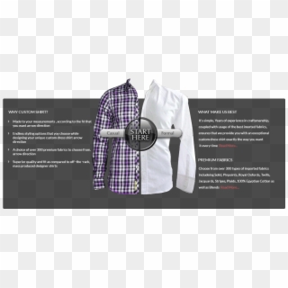 Custom Made Dress Shirts - Plaid, HD Png Download
