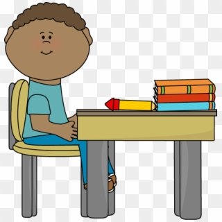 Boy In School - Sit In Chair Clipart, HD Png Download