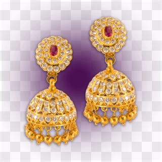 Traditional Diamond Jhumki - Earrings, HD Png Download