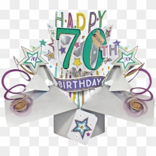 70th Birthday 3d Pop Up Card By Second Nature - Happy 80th Birthday Uncle, HD Png Download