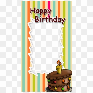 Birthday Frame With Cake - Birthday Frame Transparent Background, HD Png Download