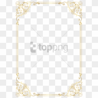 Free Png Elegant Gold Page Borders Png Image With Transparent - Chain, Png Download