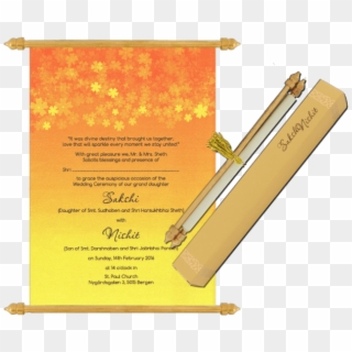 Shop Scroll Wedding Invitation Cards Online - Banner, HD Png Download