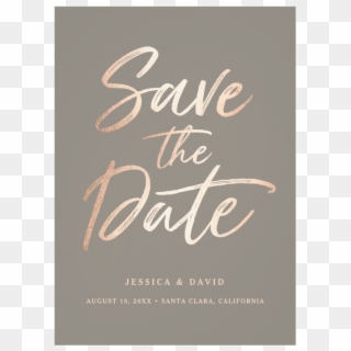 The Save The Date Contains Very Random Details In It - Calligraphy, HD Png Download