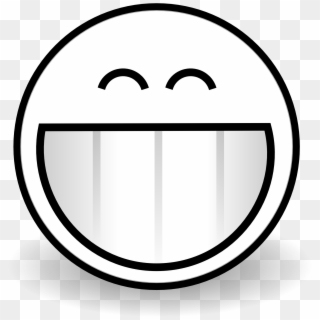 Smiley Face Black And White Clipart Free Happy Faces - Grin Clipart Black And White, HD Png Download
