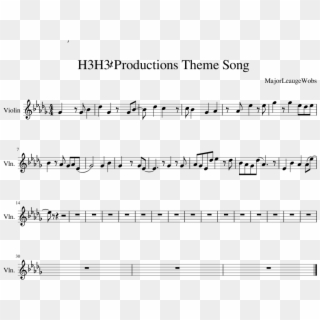 H3h3 Productions Theme Song Sheet Music Composed By - Ugly Duckling Dancing Line Sheet Music, HD Png Download