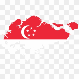 Singapore National Flag Png - Singapore Map With Flag, Transparent Png