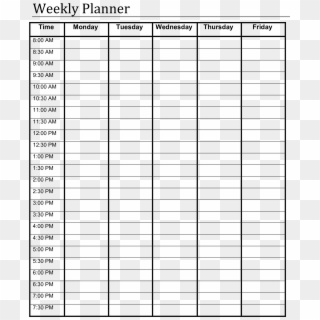 Full Size Of Blank Weekly Schedule Printable Week Planner - College Printable Weekly Schedule, HD Png Download
