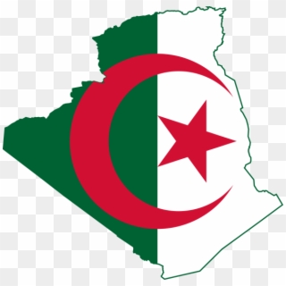 Flag Map Of Algeria - Flag Of Algeria, HD Png Download