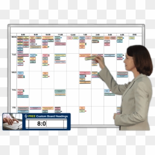 A 40 Hour Week Looks Like This In Empty Hour Cells - Magnetic Whiteboard Organizer, HD Png Download