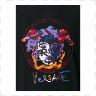 Versace Graffiti Logo T-shirt In Black - Versace, HD Png Download