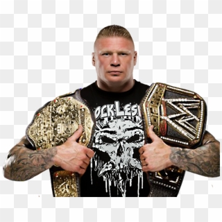 Lesnar And The Belts - Brock Lesnar 2014 Champion, HD Png Download