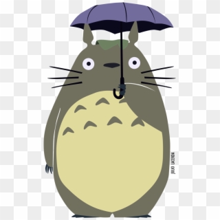 Transparents Cute Page Graphics - Totoro With Umbrella, HD Png Download