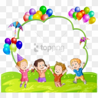 Free Png Kids Balloon Png Image With Transparent Background - Children With Balloon, Png Download