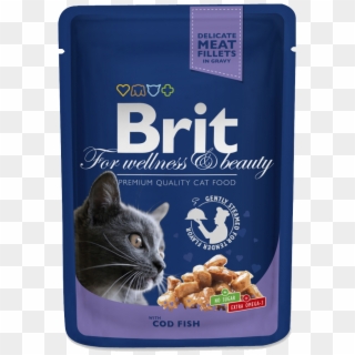 Brit Premium Cat Pouches With Cod Fish - Brit Premium Wet Food, HD Png Download