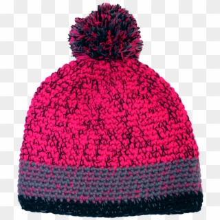 Pom Pom Knit Hat In Pink - Knit Cap, HD Png Download