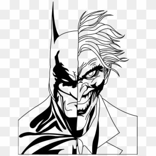 1200 X 1582 3 - Batman And Joker Face Drawing, HD Png Download
