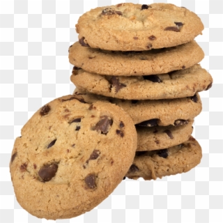 Chocolate Chip Cookies Stacked On Top Of One Another - Chocolate Chip Cookies Png, Transparent Png