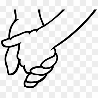 Hand Holding Pencil Png For Kids - Holding Hands Clip Art Black And White, Transparent Png