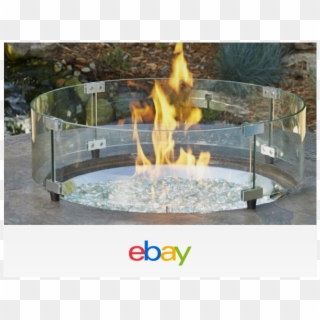Fire Pit Wind Guard, Fire Pits, Rounding, Foyer, Glass - Fire Glass, HD Png Download